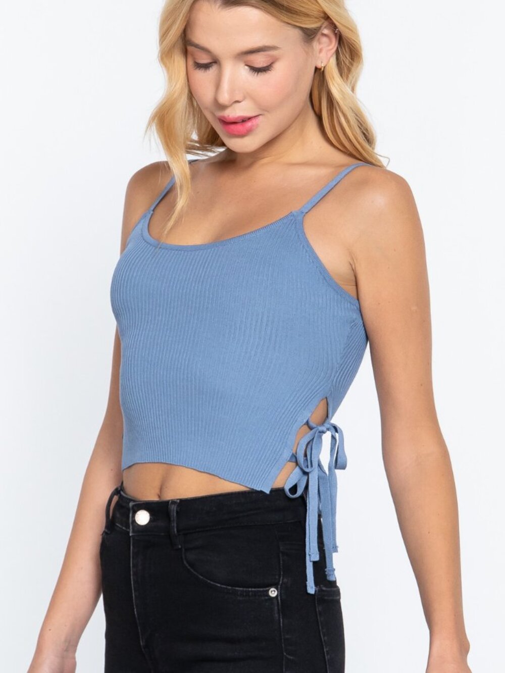 🆕 Blue Sweater Knit Tank Top